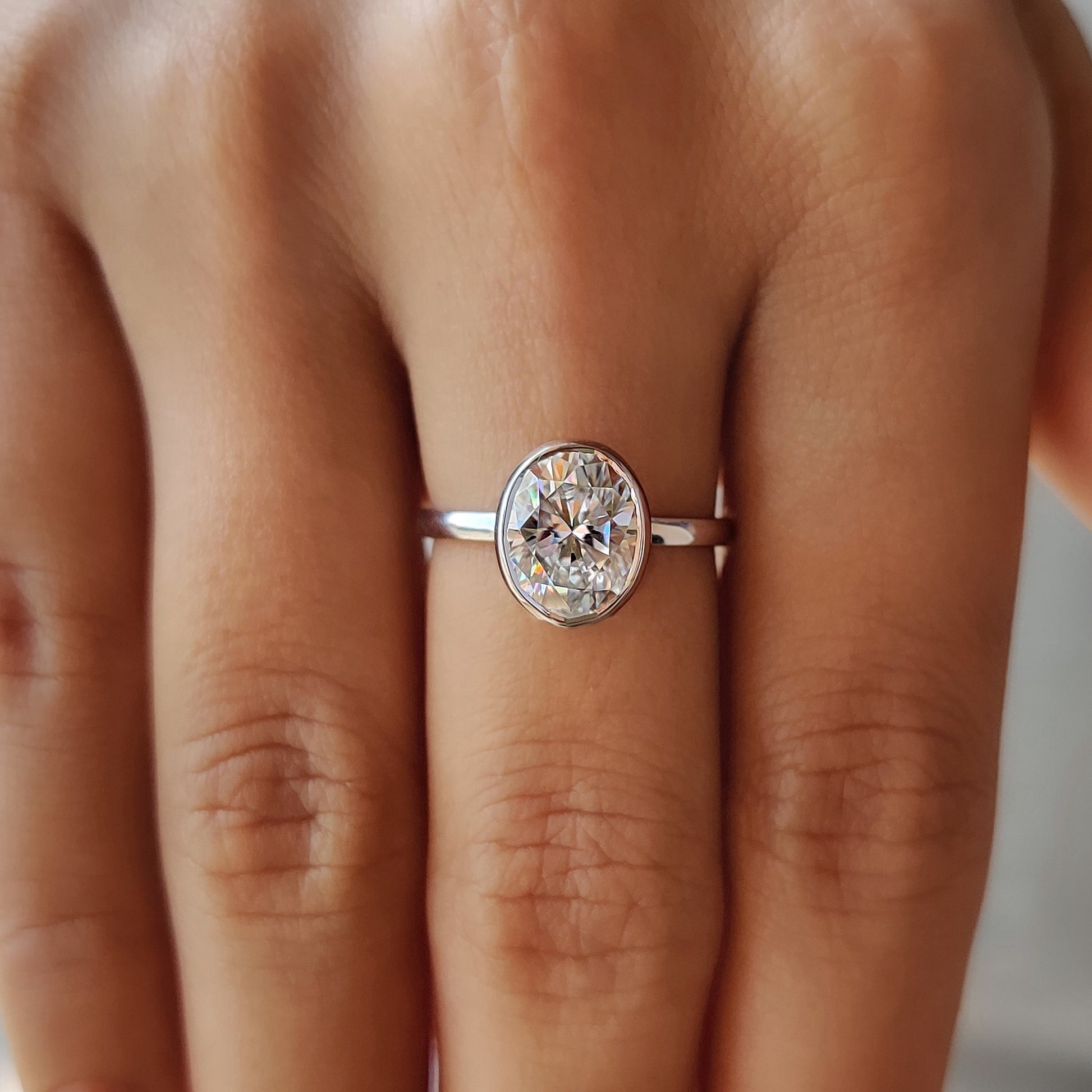 Cushion Hidden Halo Lab Grown Diamond Engagement Ring