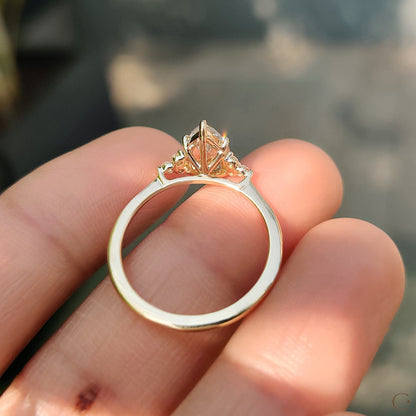 Cushion Hidden Halo Lab Grown Diamond Engagement Ring