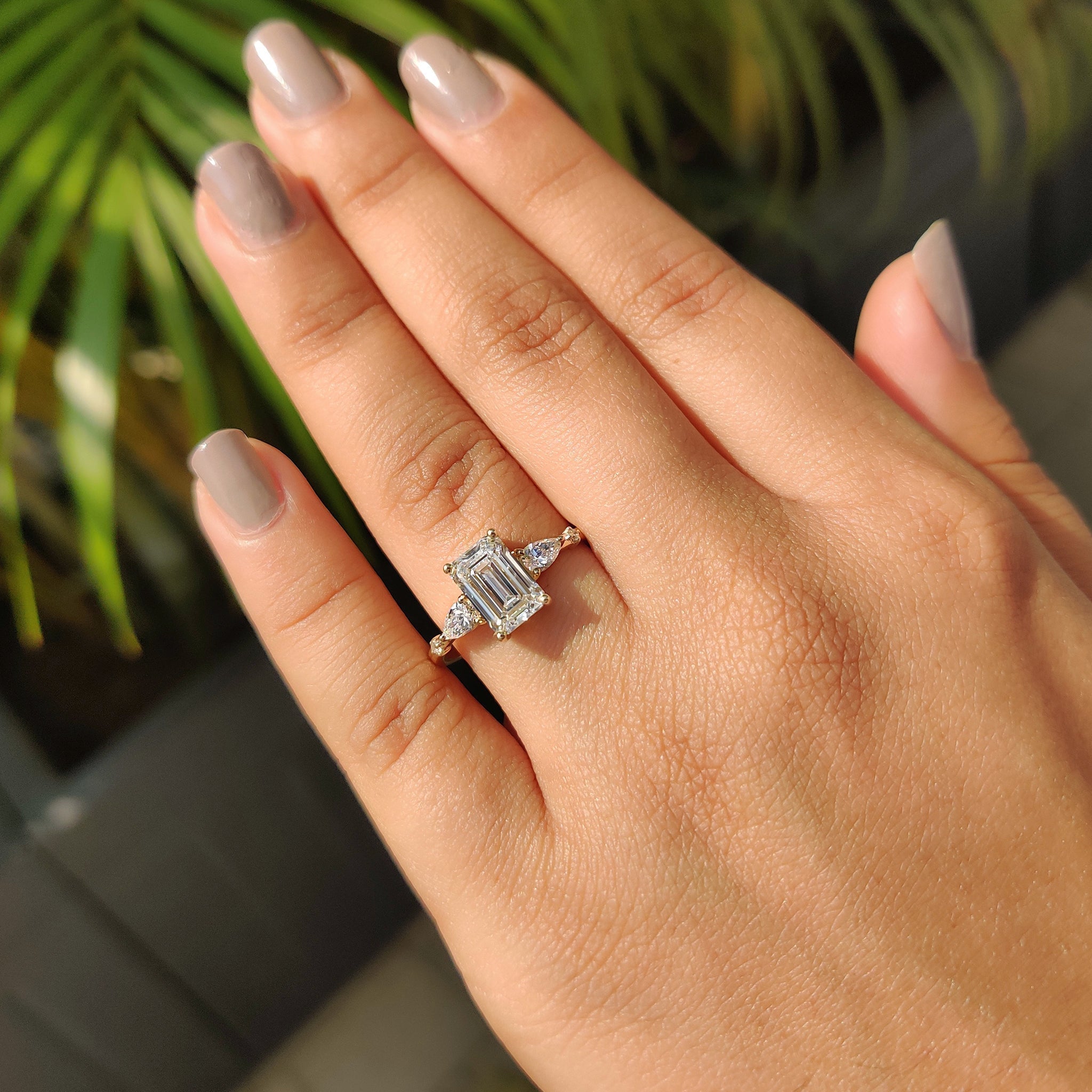 Cushion Hidden Halo Lab Grown Diamond Engagement Ring