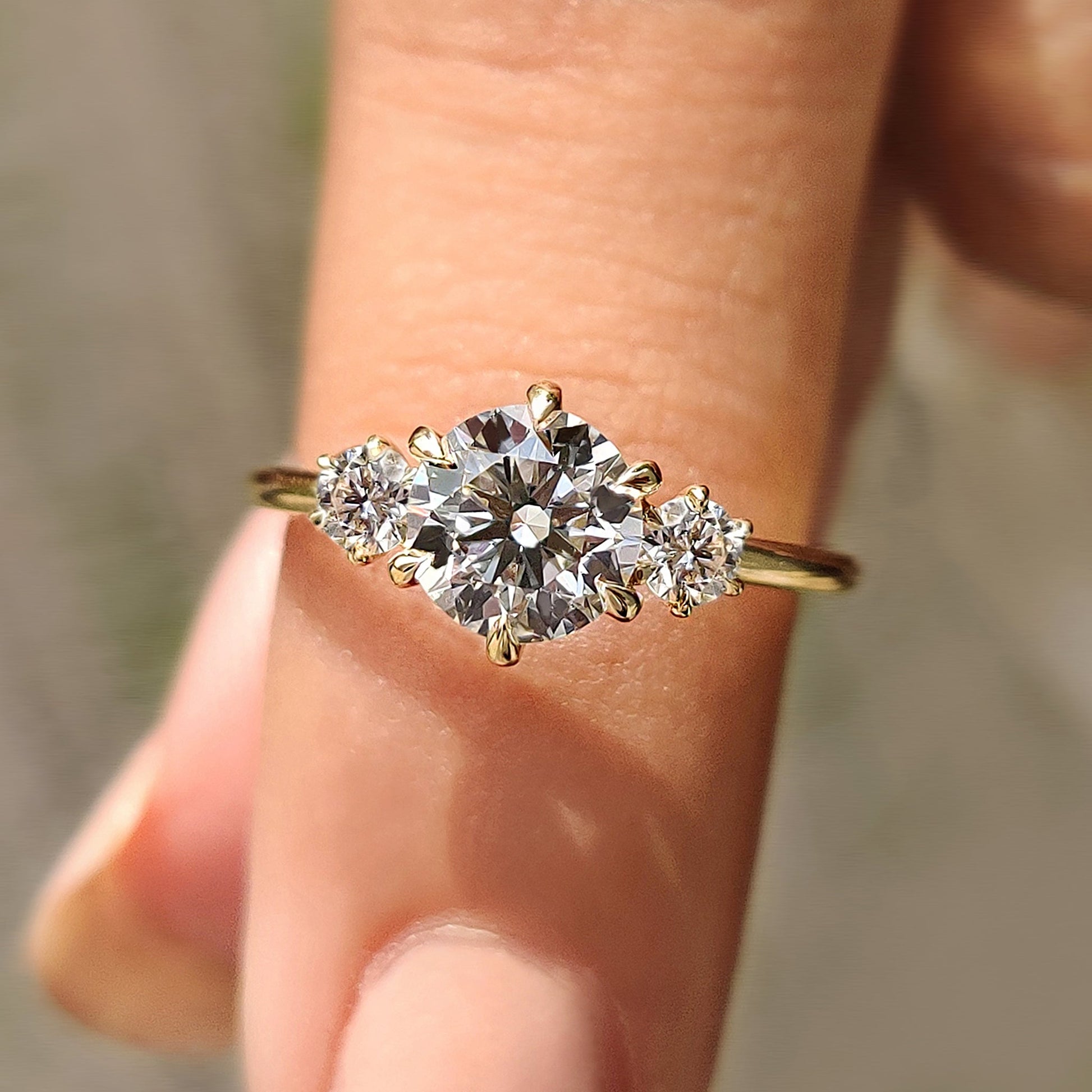 Cushion Hidden Halo Lab Grown Diamond Engagement Ring