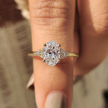 Cushion Hidden Halo Lab Grown Diamond Engagement Ring