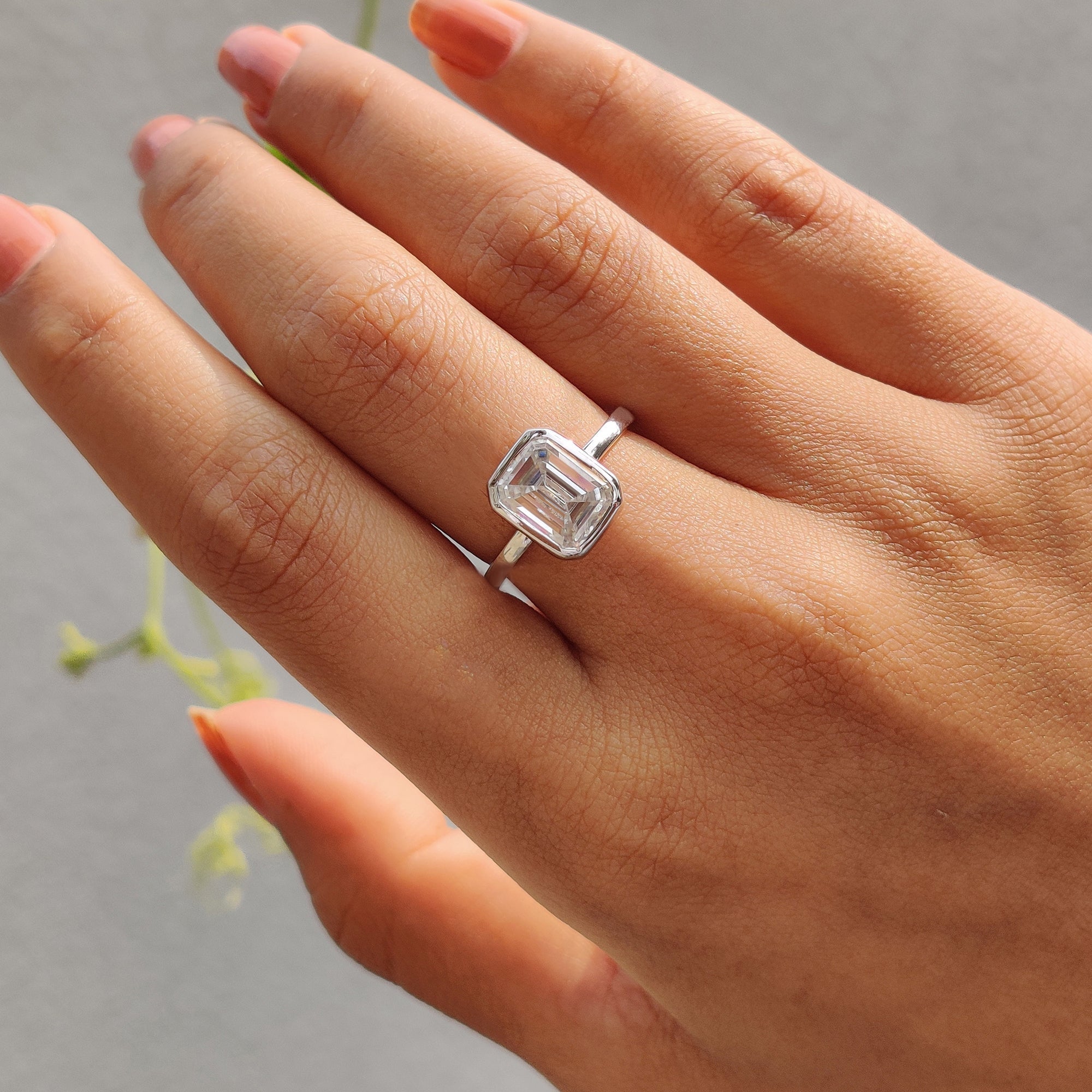Cushion Hidden Halo Lab Grown Diamond Engagement Ring