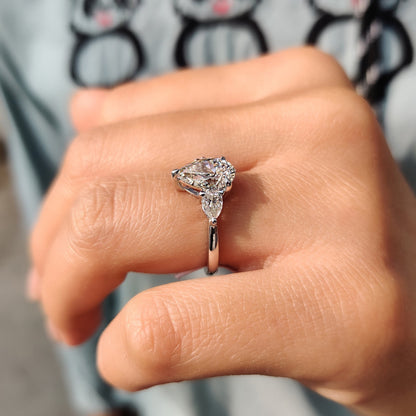 Cushion Hidden Halo Lab Grown Diamond Engagement Ring
