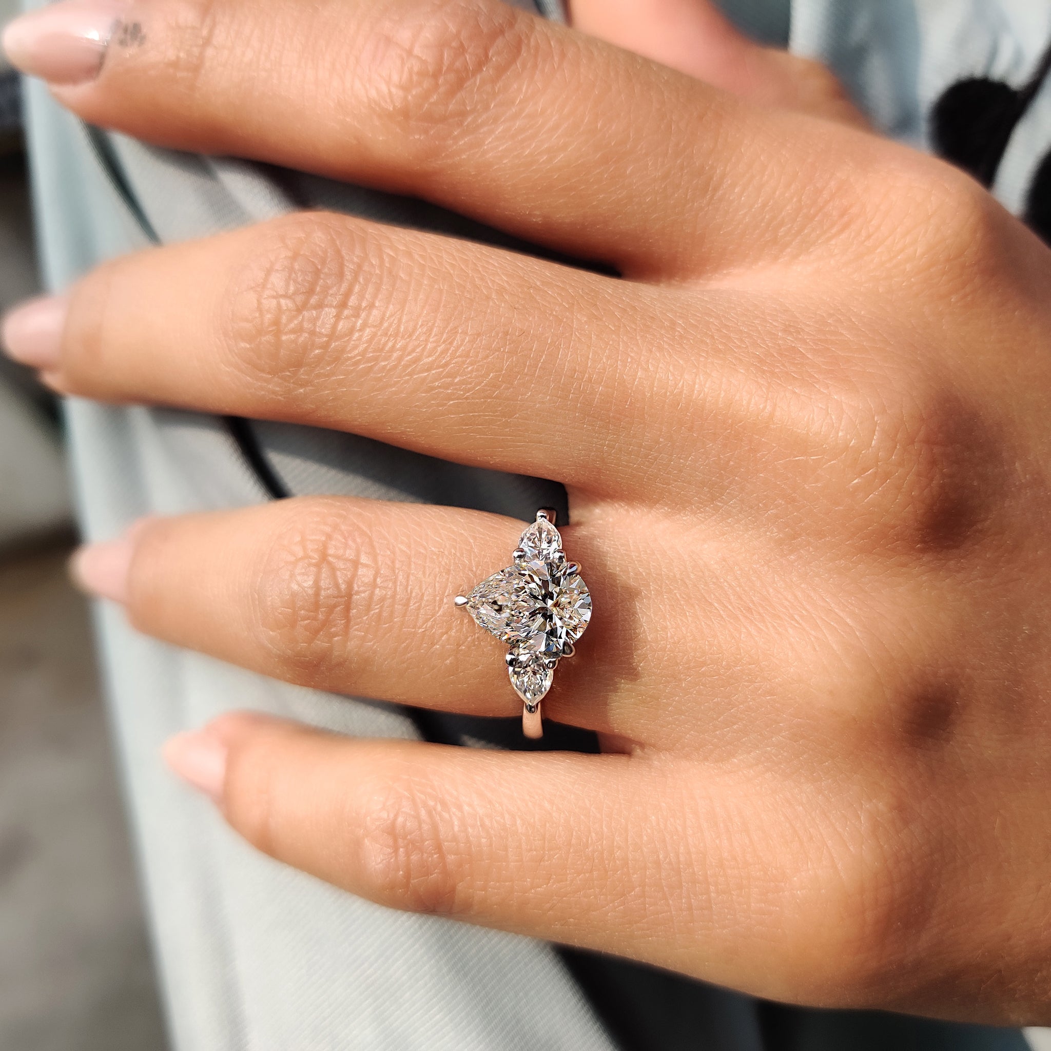 Cushion Hidden Halo Lab Grown Diamond Engagement Ring