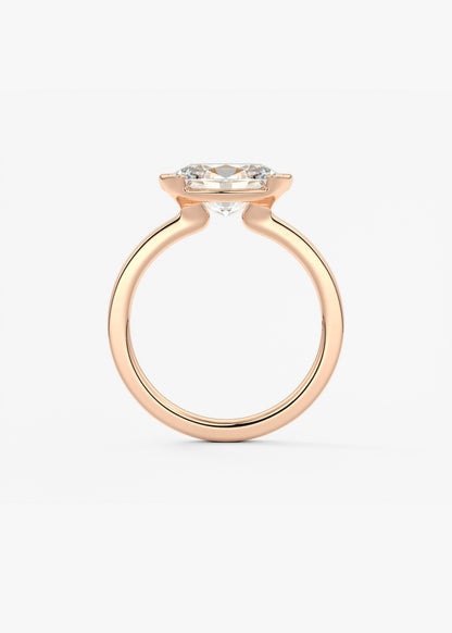 Oval Solitaire With Raised Basket Gallery Lab Grown Diamond Engagement Ring