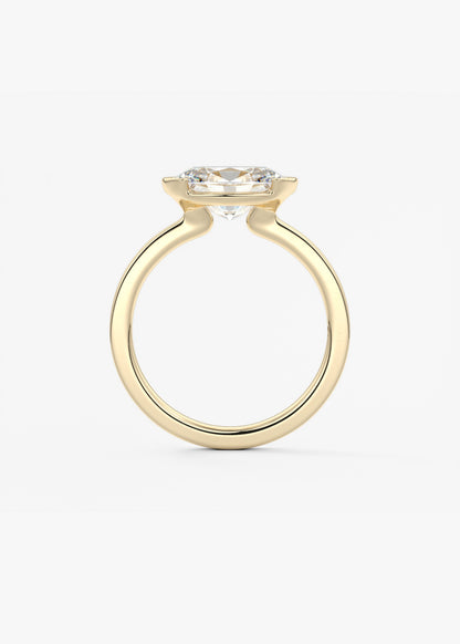Oval Solitaire With Raised Basket Gallery Lab Grown Diamond Engagement Ring
