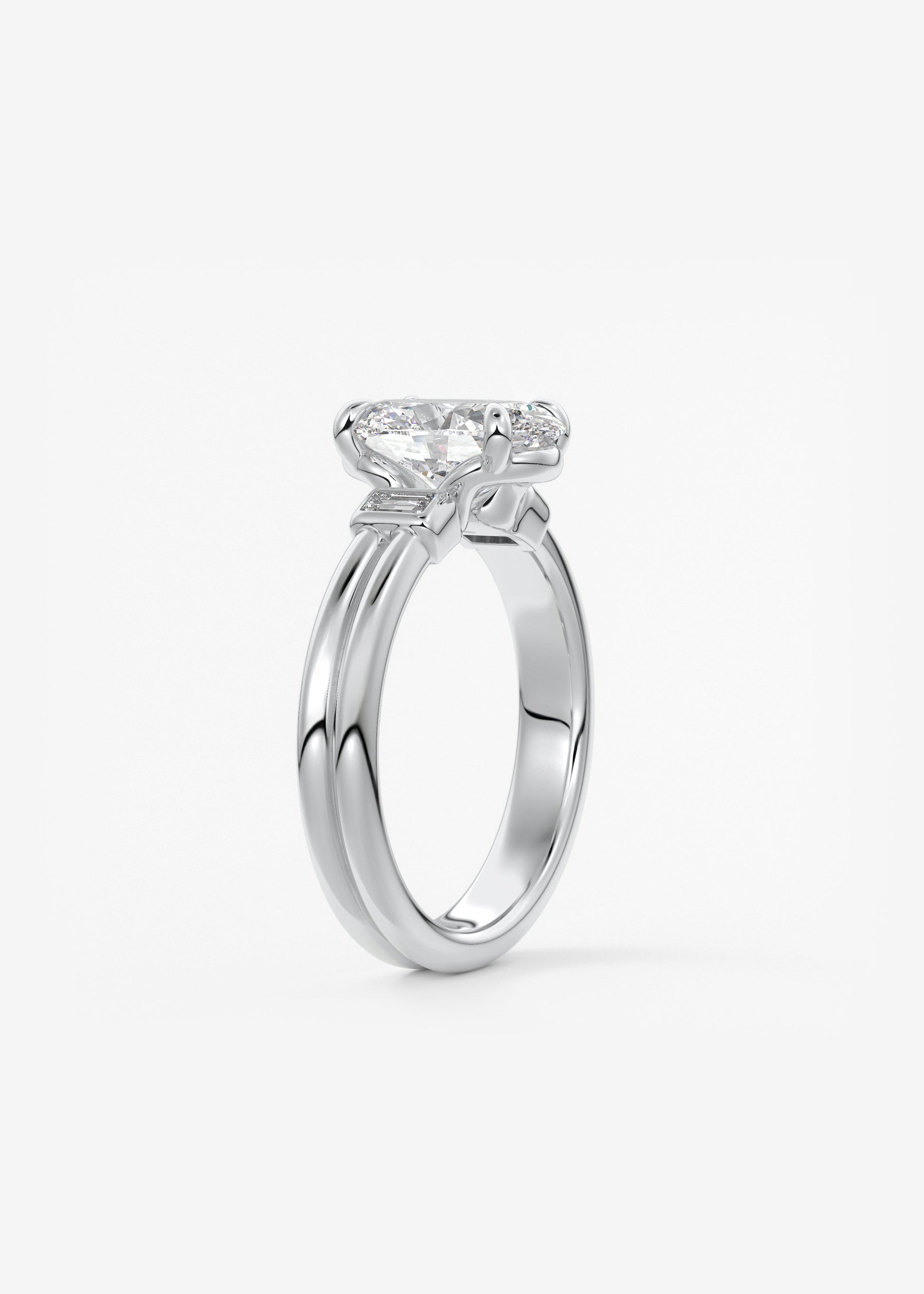 Oval Solitaire With Raised Basket Gallery Lab Grown Diamond Engagement Ring