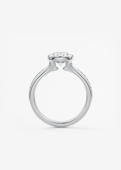 Oval Solitaire With Raised Basket Gallery Lab Grown Diamond Engagement Ring