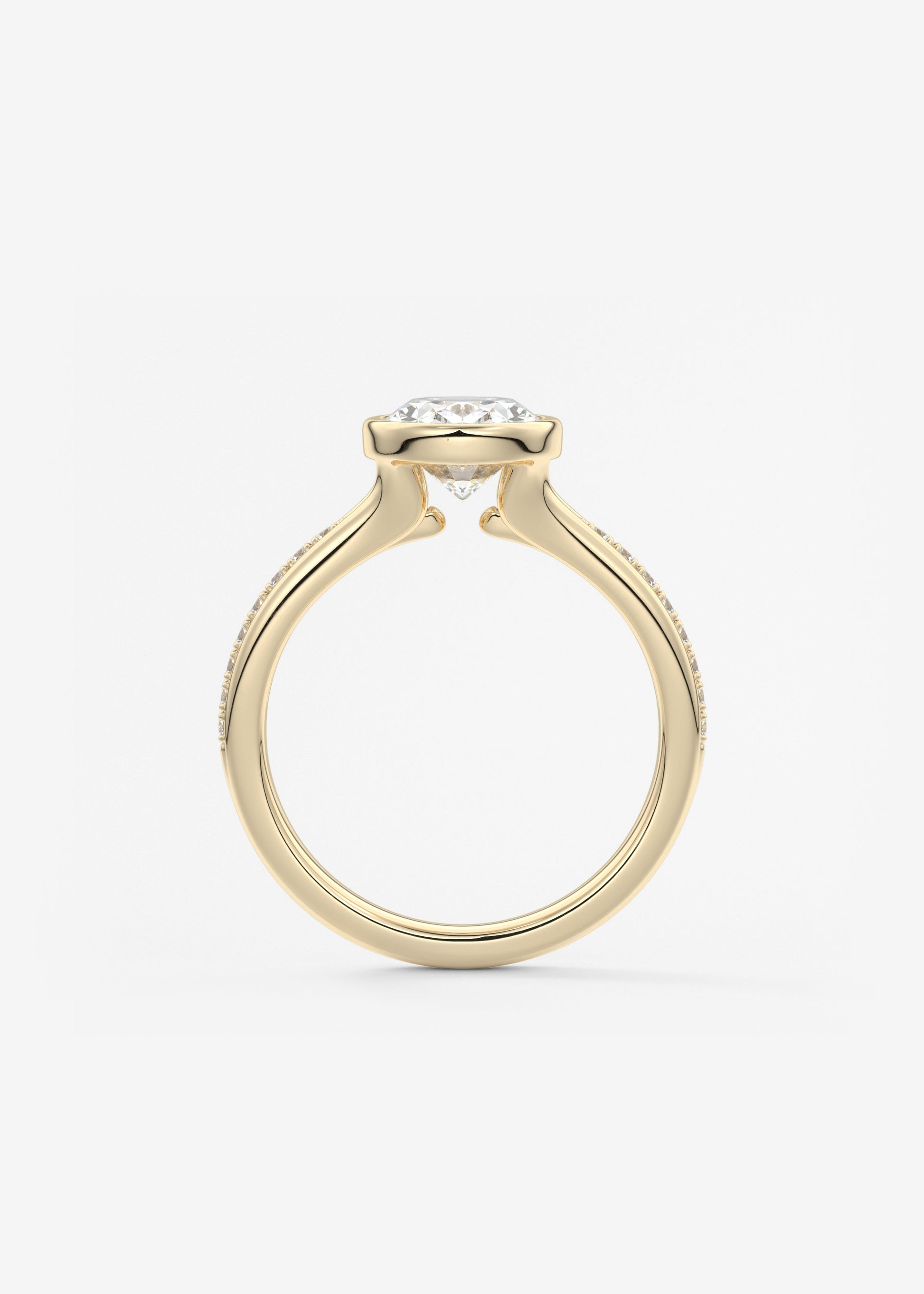 Oval Solitaire With Raised Basket Gallery Lab Grown Diamond Engagement Ring