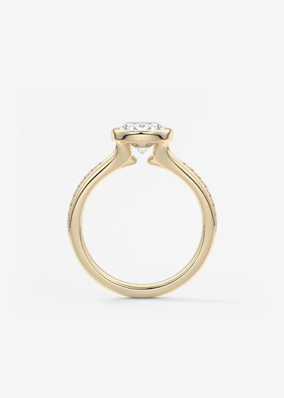 Oval Solitaire With Raised Basket Gallery Lab Grown Diamond Engagement Ring