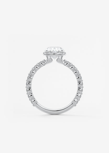 Oval Solitaire With Raised Basket Gallery Lab Grown Diamond Engagement Ring