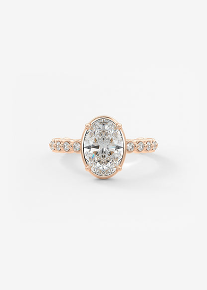 Oval Solitaire With Raised Basket Gallery Lab Grown Diamond Engagement Ring