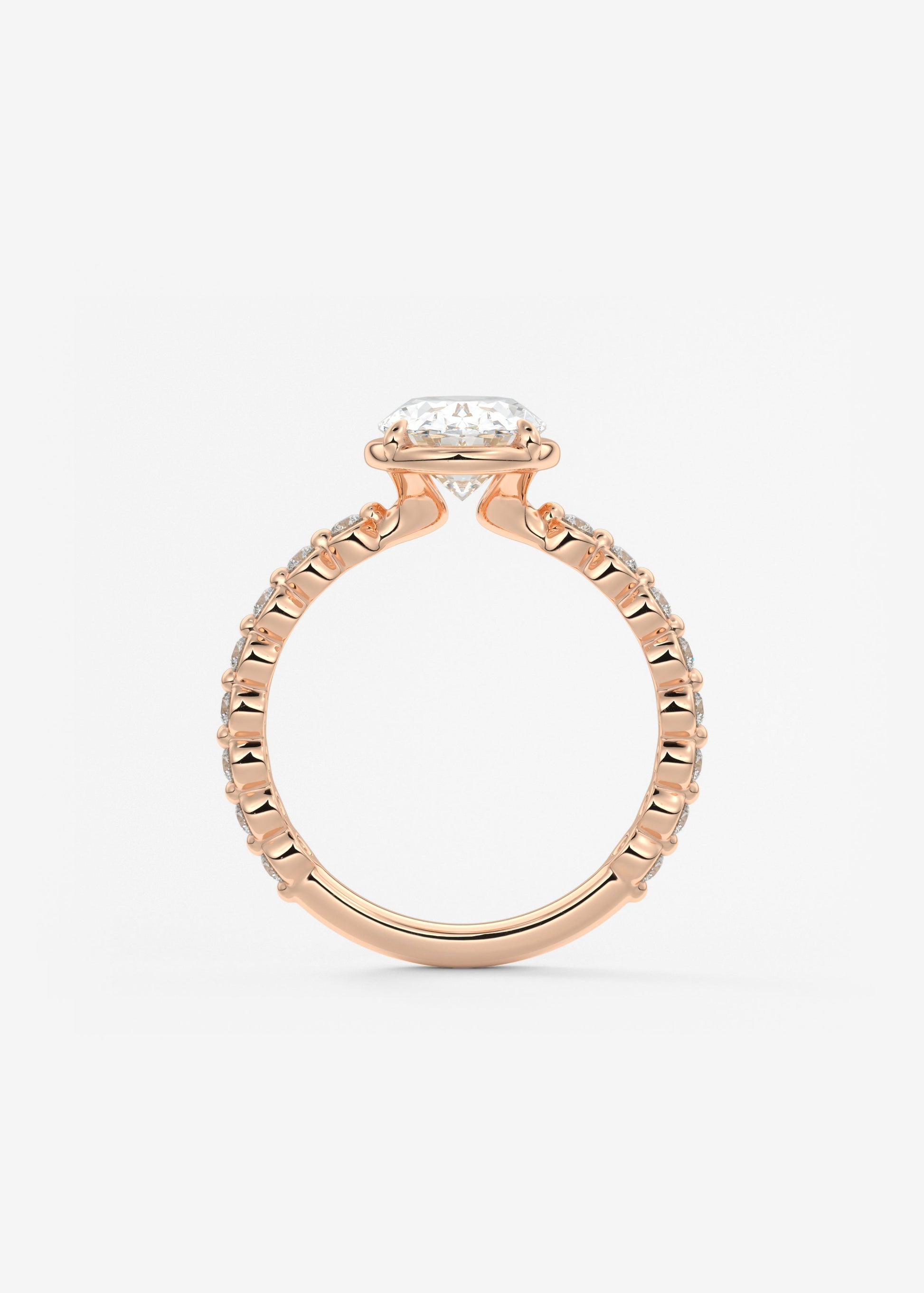 Oval Solitaire With Raised Basket Gallery Lab Grown Diamond Engagement Ring