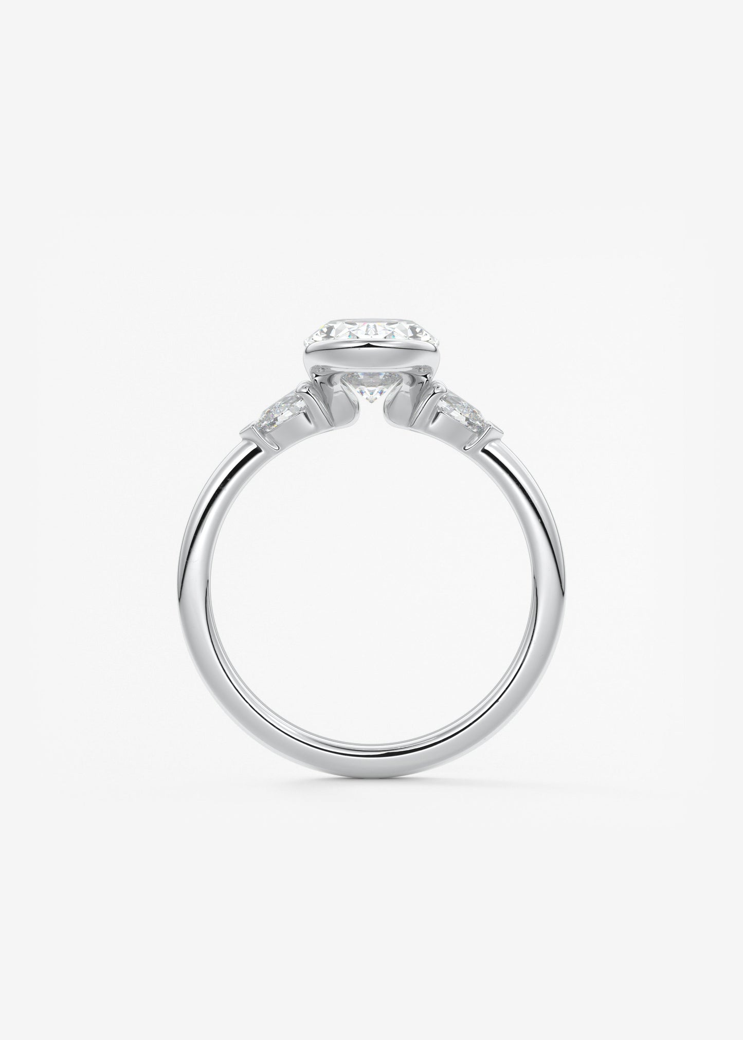 Oval Solitaire With Raised Basket Gallery Lab Grown Diamond Engagement Ring