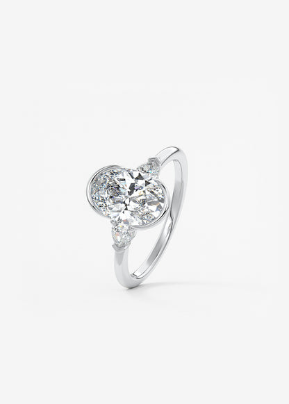 Oval Solitaire With Raised Basket Gallery Lab Grown Diamond Engagement Ring