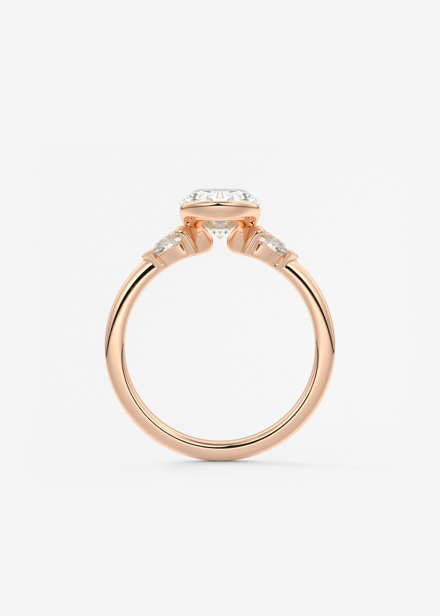 Oval Solitaire With Raised Basket Gallery Lab Grown Diamond Engagement Ring