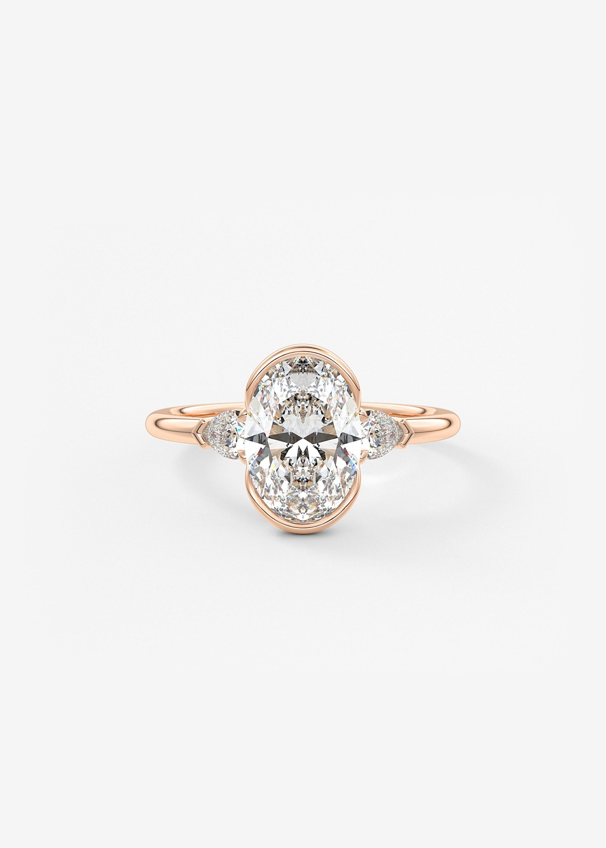Oval Solitaire With Raised Basket Gallery Lab Grown Diamond Engagement Ring