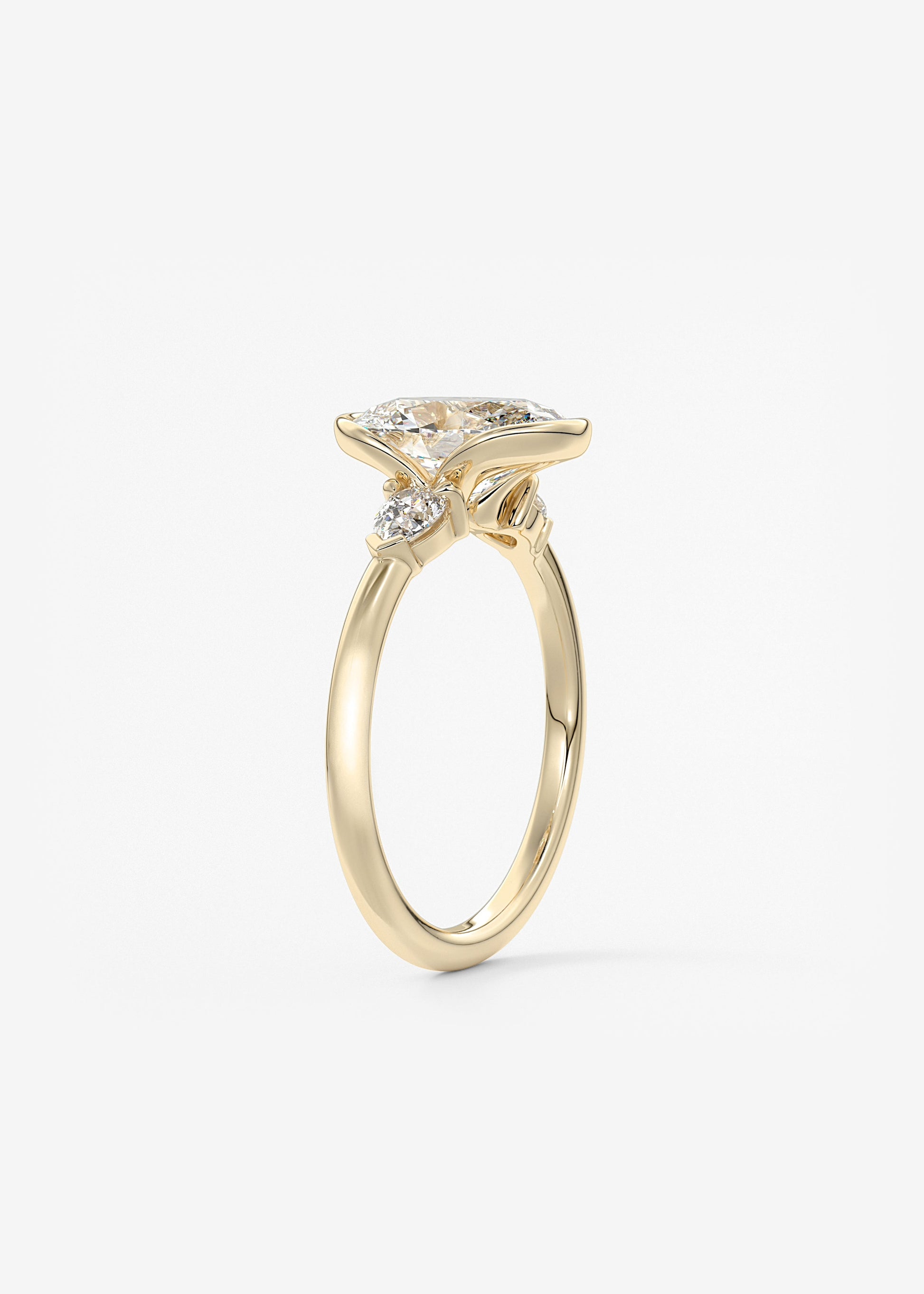 Oval Solitaire With Raised Basket Gallery Lab Grown Diamond Engagement Ring