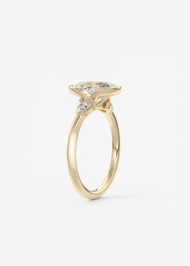 Oval Solitaire With Raised Basket Gallery Lab Grown Diamond Engagement Ring