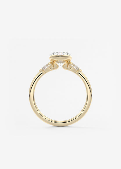 Oval Solitaire With Raised Basket Gallery Lab Grown Diamond Engagement Ring