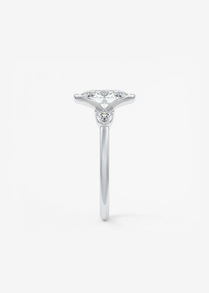 Oval Solitaire With Raised Basket Gallery Lab Grown Diamond Engagement Ring