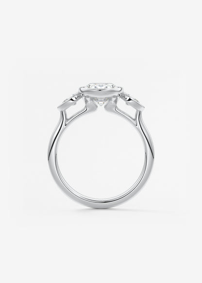 Oval Solitaire With Raised Basket Gallery Lab Grown Diamond Engagement Ring