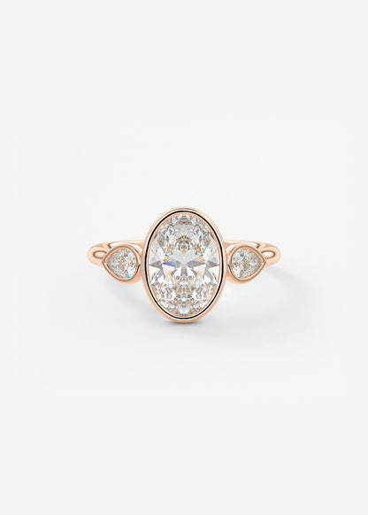Oval Solitaire With Raised Basket Gallery Lab Grown Diamond Engagement Ring