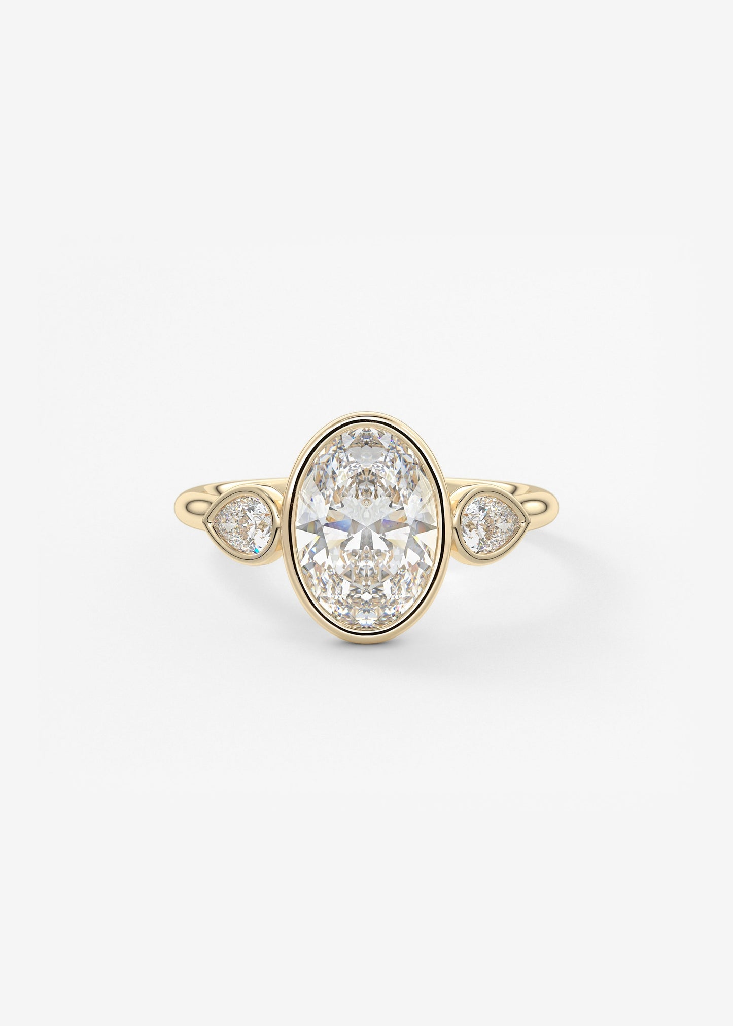 Oval Solitaire With Raised Basket Gallery Lab Grown Diamond Engagement Ring