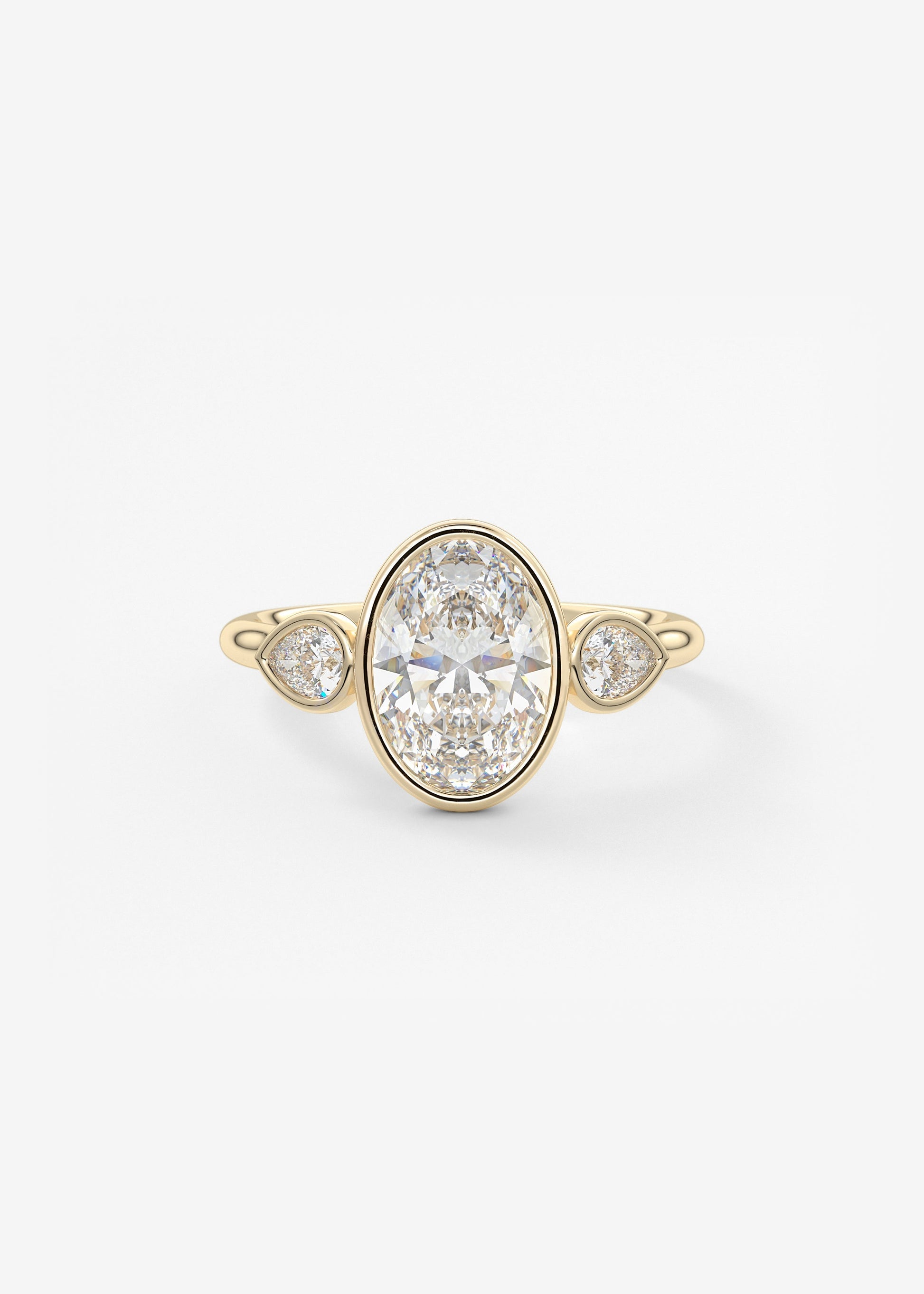 Oval Solitaire With Raised Basket Gallery Lab Grown Diamond Engagement Ring