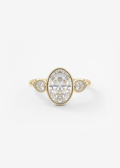 Oval Solitaire With Raised Basket Gallery Lab Grown Diamond Engagement Ring