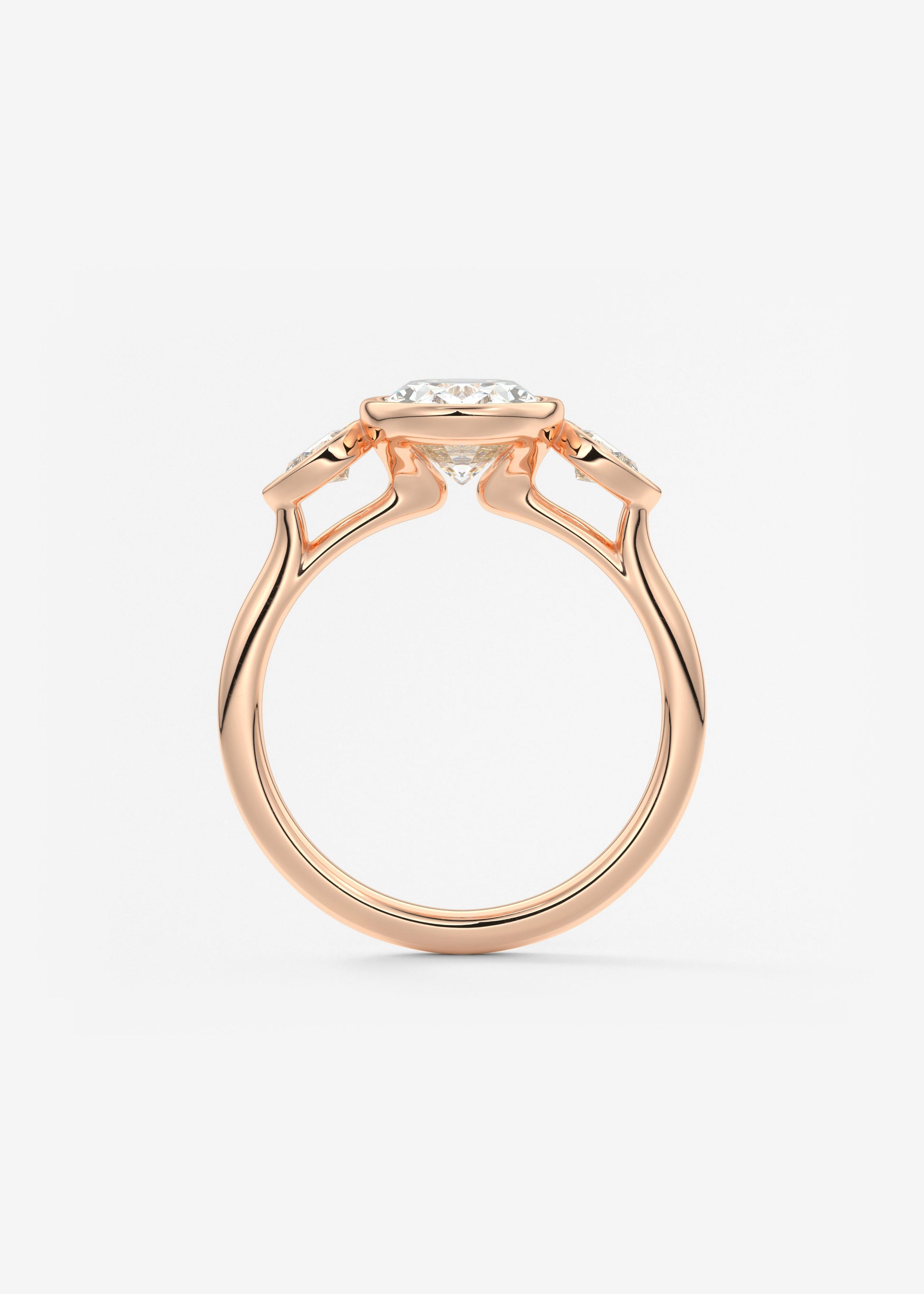 Oval Solitaire With Raised Basket Gallery Lab Grown Diamond Engagement Ring