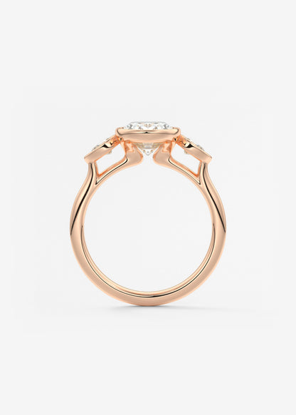 Oval Solitaire With Raised Basket Gallery Lab Grown Diamond Engagement Ring