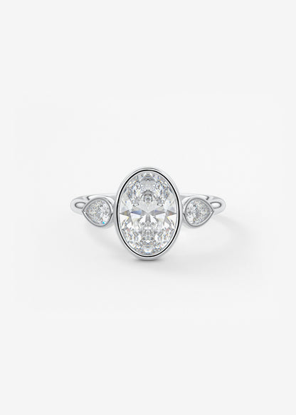 Oval Solitaire With Raised Basket Gallery Lab Grown Diamond Engagement Ring