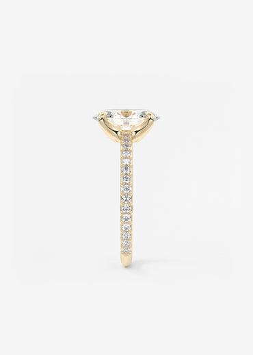 Oval Solitaire With Raised Basket Gallery Lab Grown Diamond Engagement Ring