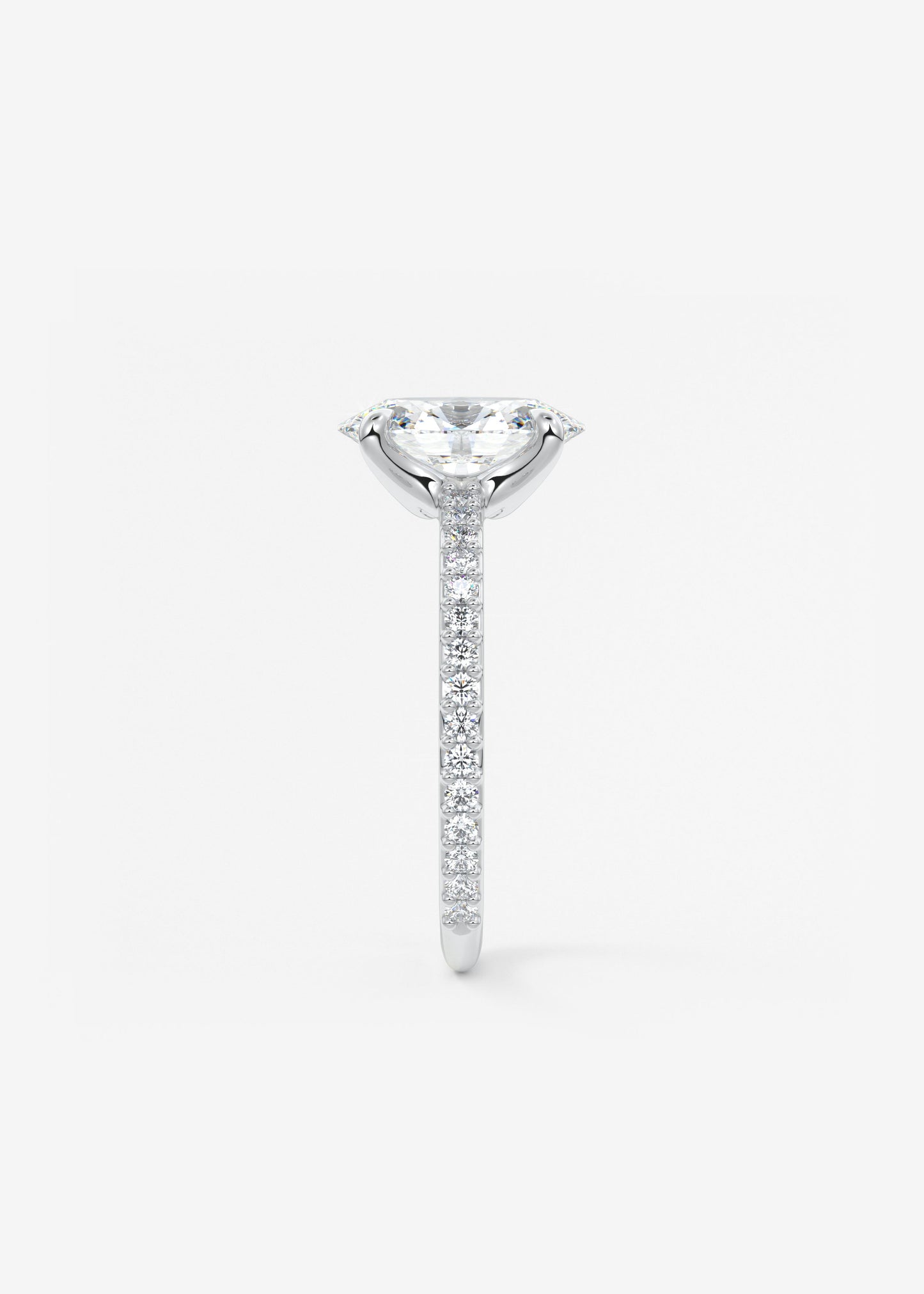 Oval Solitaire With Raised Basket Gallery Lab Grown Diamond Engagement Ring