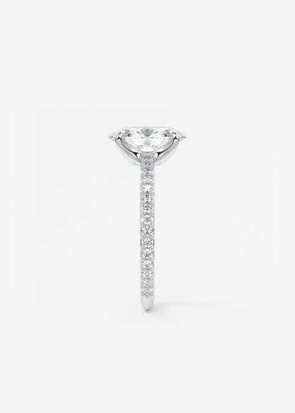 Oval Solitaire With Raised Basket Gallery Lab Grown Diamond Engagement Ring