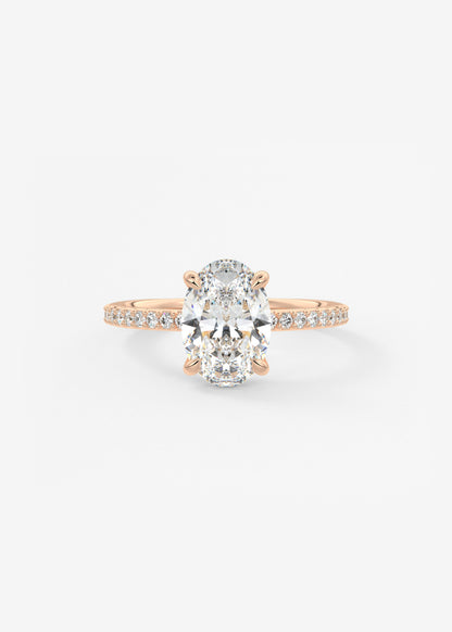 Oval Solitaire With Raised Basket Gallery Lab Grown Diamond Engagement Ring
