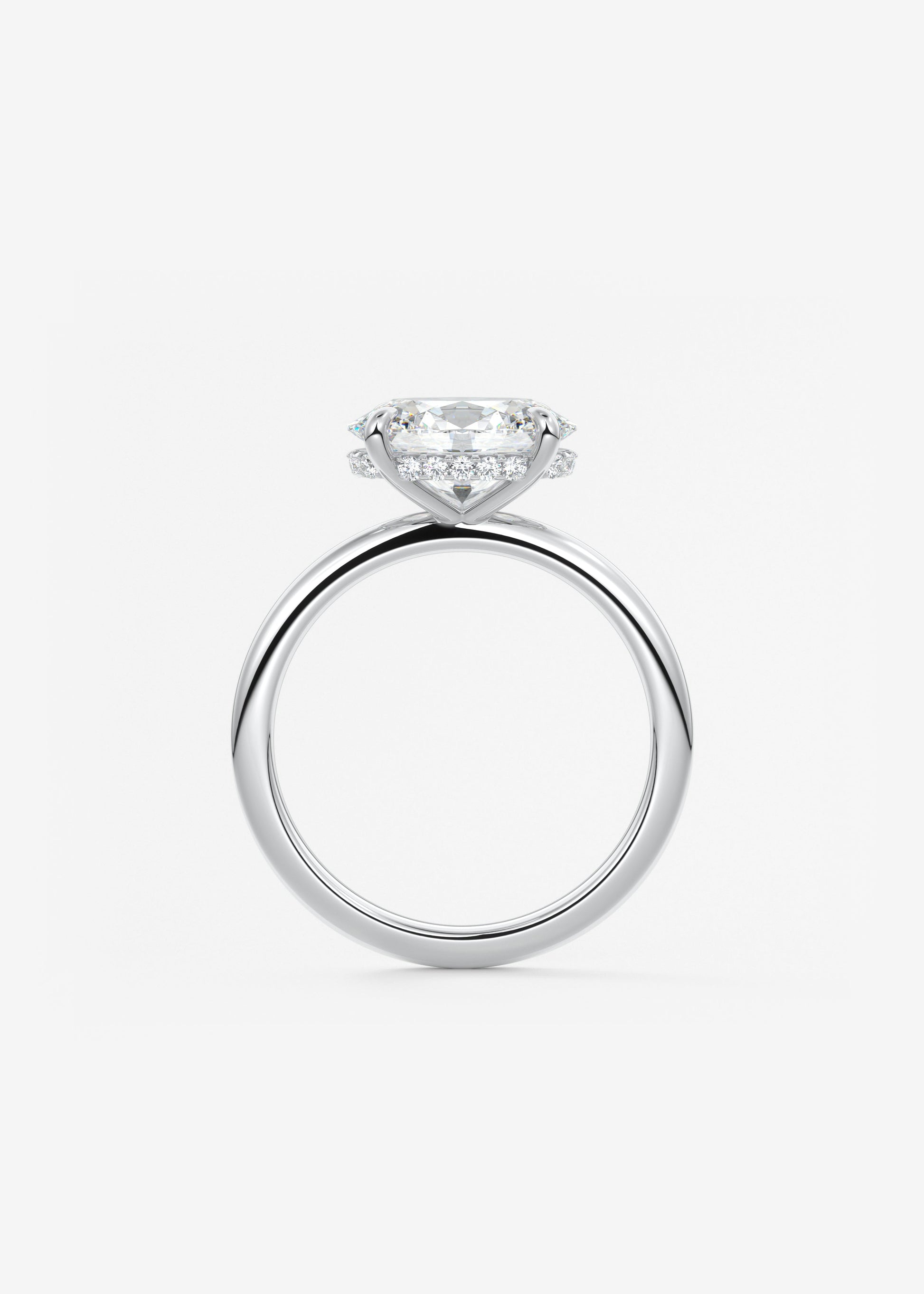 Oval Solitaire With Raised Basket Gallery Lab Grown Diamond Engagement Ring