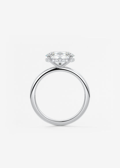 Oval Solitaire With Raised Basket Gallery Lab Grown Diamond Engagement Ring