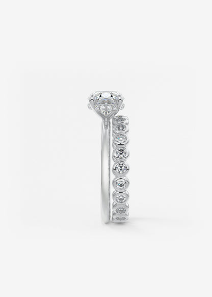 Oval Solitaire With Raised Basket Gallery Lab Grown Diamond Engagement Ring