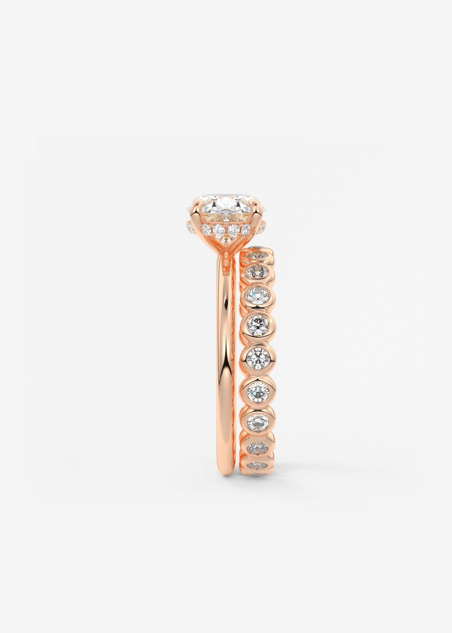 Oval Solitaire With Raised Basket Gallery Lab Grown Diamond Engagement Ring