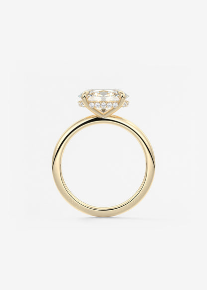 Oval Solitaire With Raised Basket Gallery Lab Grown Diamond Engagement Ring