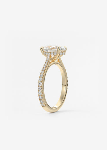 Oval Solitaire With Raised Basket Gallery Lab Grown Diamond Engagement Ring