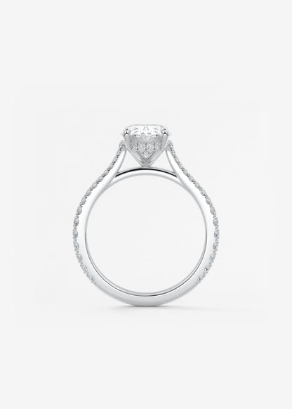 Oval Solitaire With Raised Basket Gallery Lab Grown Diamond Engagement Ring