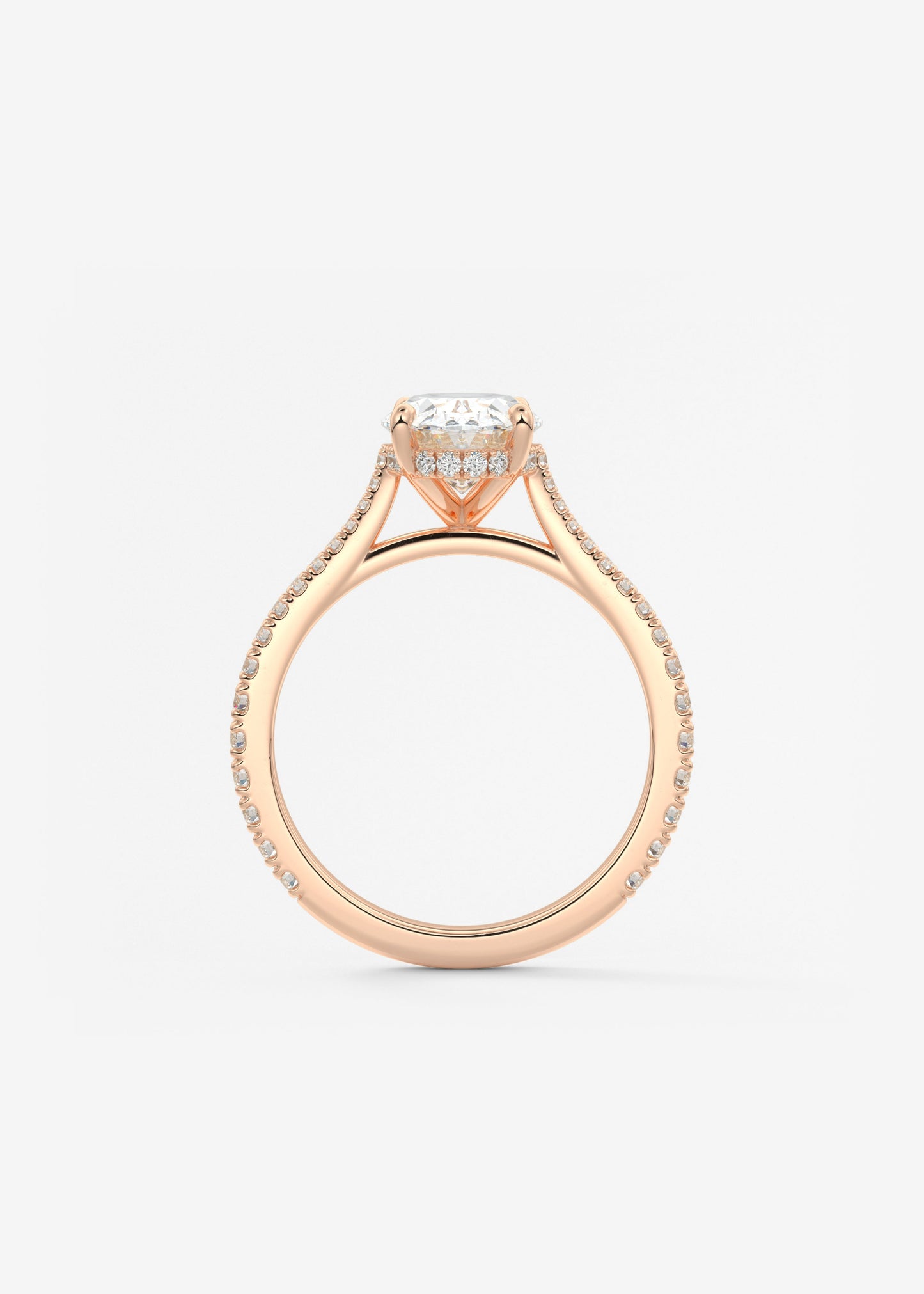 Oval Solitaire With Raised Basket Gallery Lab Grown Diamond Engagement Ring