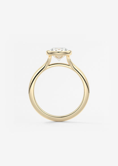 Oval Solitaire With Raised Basket Gallery Lab Grown Diamond Engagement Ring