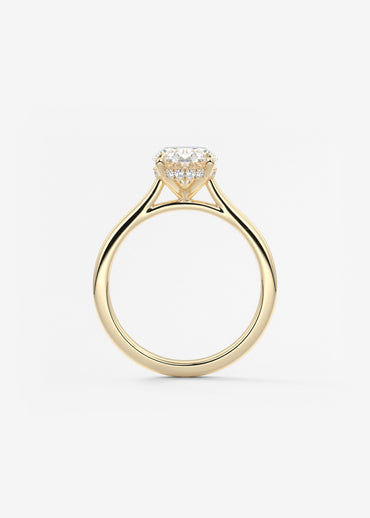 Oval Solitaire With Raised Basket Gallery Lab Grown Diamond Engagement Ring