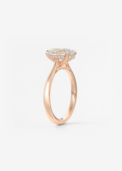 Oval Solitaire With Raised Basket Gallery Lab Grown Diamond Engagement Ring