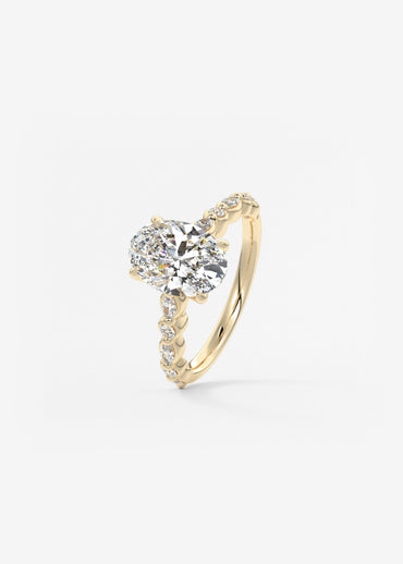 Oval Solitaire With Raised Basket Gallery Lab Grown Diamond Engagement Ring