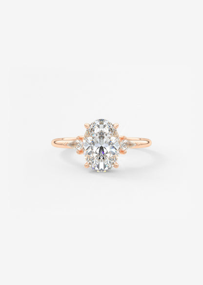 Oval Solitaire With Raised Basket Gallery Lab Grown Diamond Engagement Ring